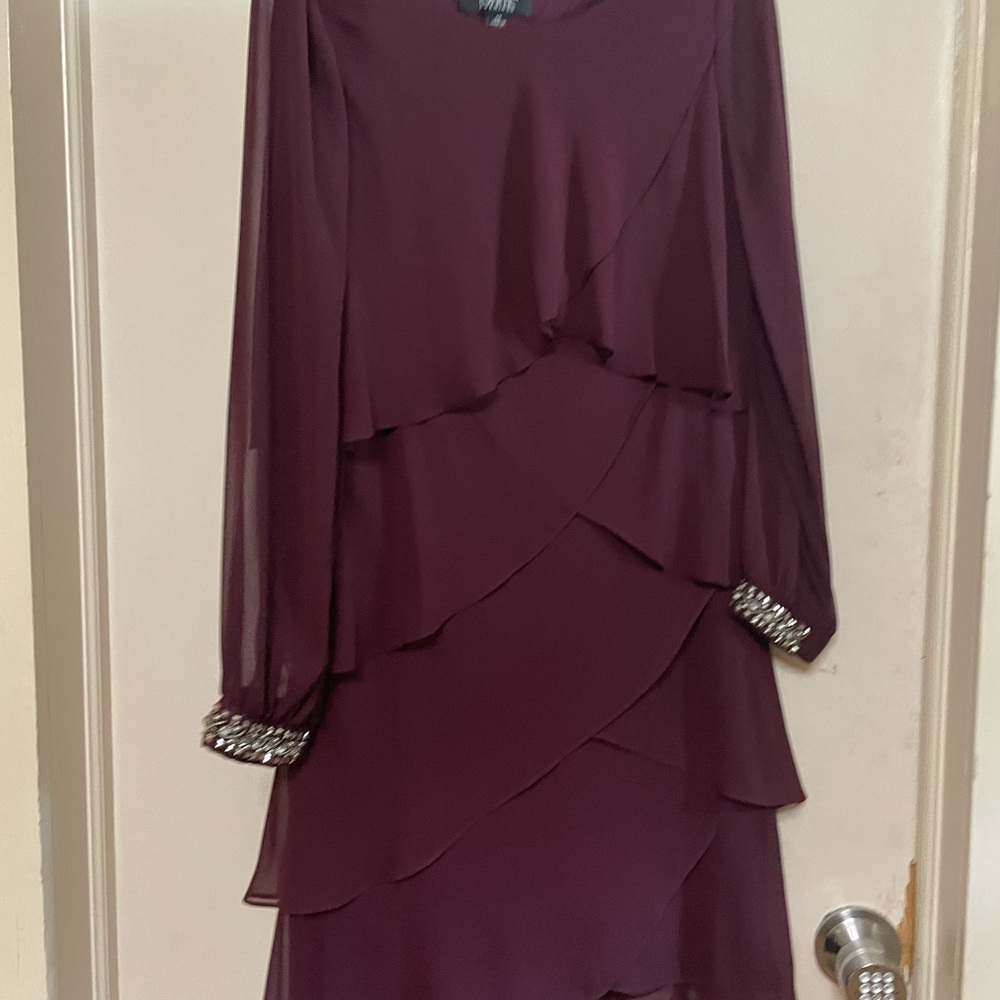 Elegant Purple Layered Dress